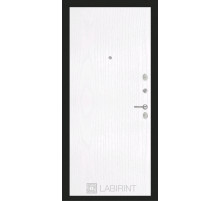 дверь Labirint Classic "Шагрень черная" 07 "Белое дерево"
