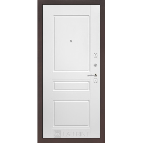 дверь Labirint Classic "Антик медный" 03 "Белый soft"