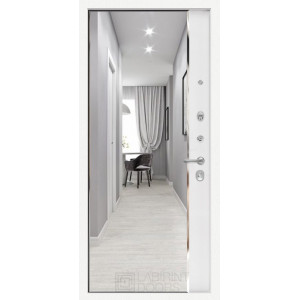 дверь Labirint Лайн WHITE с зеркалом Панорама