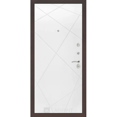 дверь Labirint Classic "Антик медный" 24, Цвет "Белый софт"